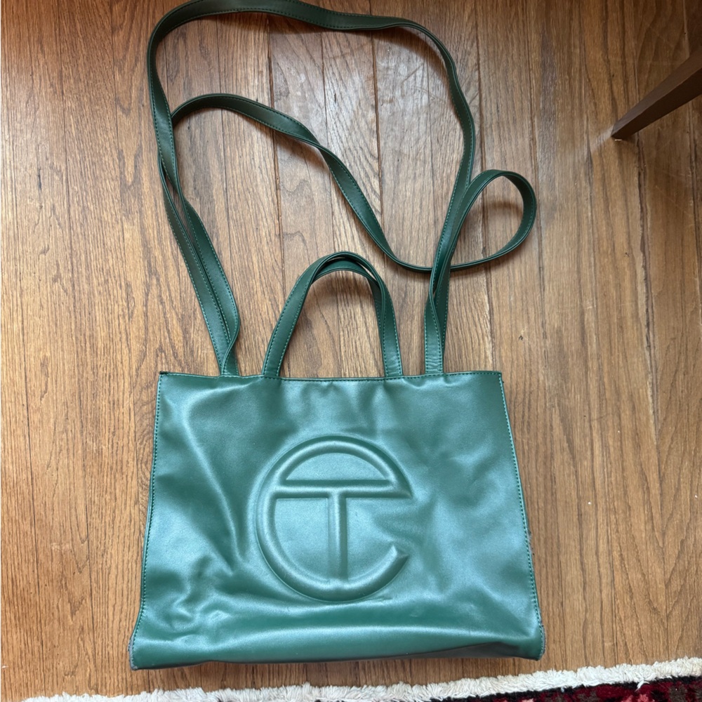 Telfar LARGE green bag